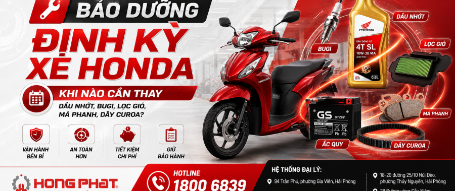 Bảo Dưỡng Định Kỳ Xe Máy Honda — Phụ Tùng Nào Cần Thay Và Khi Nào?